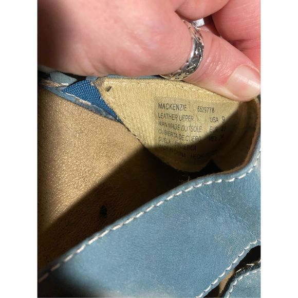 Earth Spirit Blue Leather Gelron 2000 Slip On Slide Sandals, W Size 9, MSRP $83 - Picture 8 of 15